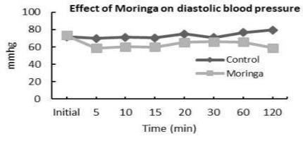 Effect of diastolic blood pressure